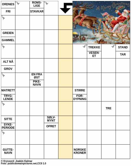 Dagens kryssord – 26. Desember - 2025